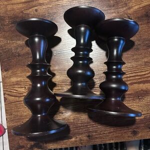 Target Dark Brown Candle Holders